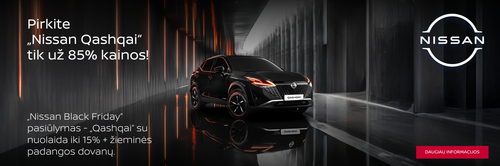 „NISSAN QASHQAI“ VOS UŽ 85% KAINOS?